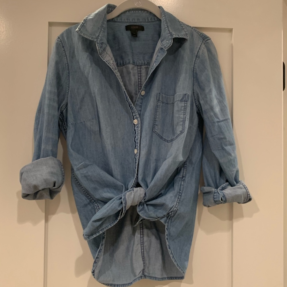 J. Crew Denim Chambray Button Down Shirt